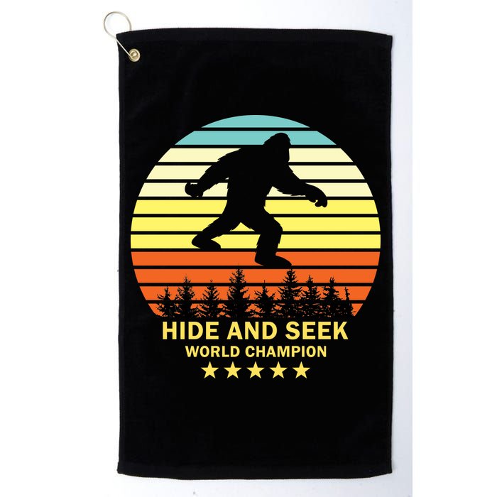 Funny Bigfoot Hide And Seek World Champion Golf Towel