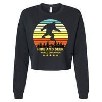Funny Bigfoot Hide And Seek World Champion Cropped Pullover Crew