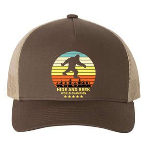 Funny Bigfoot Hide And Seek World Champion Yupoong Adult 5-Panel Trucker Hat