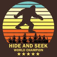 Funny Bigfoot Hide And Seek World Champion Cooling Performance Crew T-Shirt