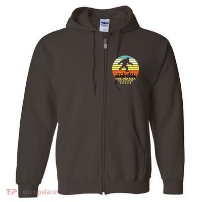 Funny Bigfoot Hide And Seek World Champion Full Zip Hoodie