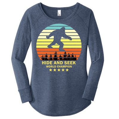 Funny Bigfoot Hide And Seek World Champion Women's Perfect Tri Tunic Long Sleeve Shirt