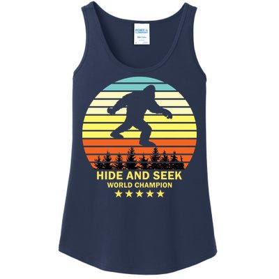 Funny Bigfoot Hide And Seek World Champion Ladies Essential Tank