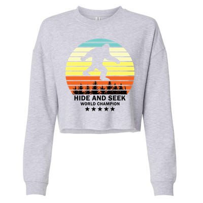 Funny Bigfoot Hide And Seek World Champion Cropped Pullover Crew