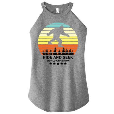 Funny Bigfoot Hide And Seek World Champion Women’s Perfect Tri Rocker Tank