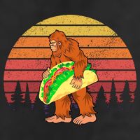Funny Bigfoot Holding A Taco Adult Drive Performance Visor