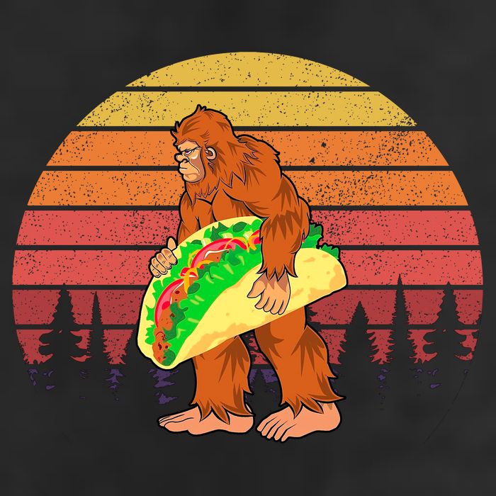 Funny Bigfoot Holding A Taco Adult Drive Performance Visor