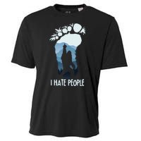 Funny Bigfoot I Hate People Cooling Performance Crew T-Shirt