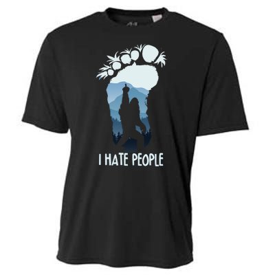 Funny Bigfoot I Hate People Cooling Performance Crew T-Shirt