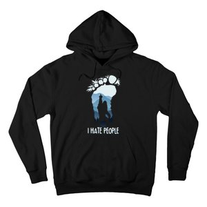 Funny Bigfoot I Hate People Hoodie