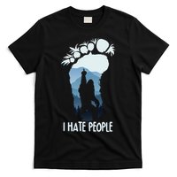 Funny Bigfoot I Hate People T-Shirt