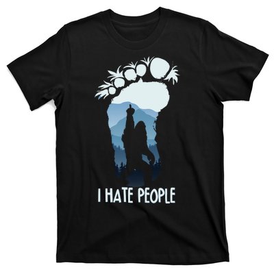 Funny Bigfoot I Hate People T-Shirt