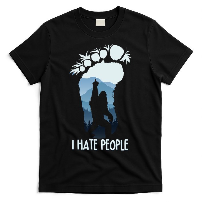 Funny Bigfoot I Hate People T-Shirt