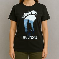 Funny Bigfoot I Hate People T-Shirt
