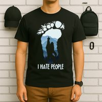 Funny Bigfoot I Hate People T-Shirt