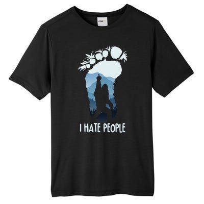 Funny Bigfoot I Hate People Tall Fusion ChromaSoft Performance T-Shirt