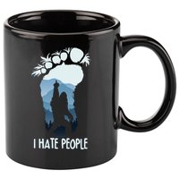 Funny Bigfoot I Hate People 11oz C Handle Ceramic Mug