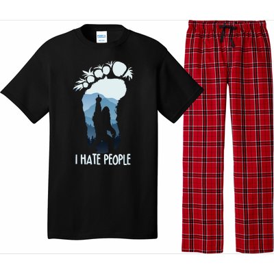 Funny Bigfoot I Hate People Pajama Set