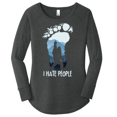 Funny Bigfoot I Hate People Women's Perfect Tri Tunic Long Sleeve Shirt