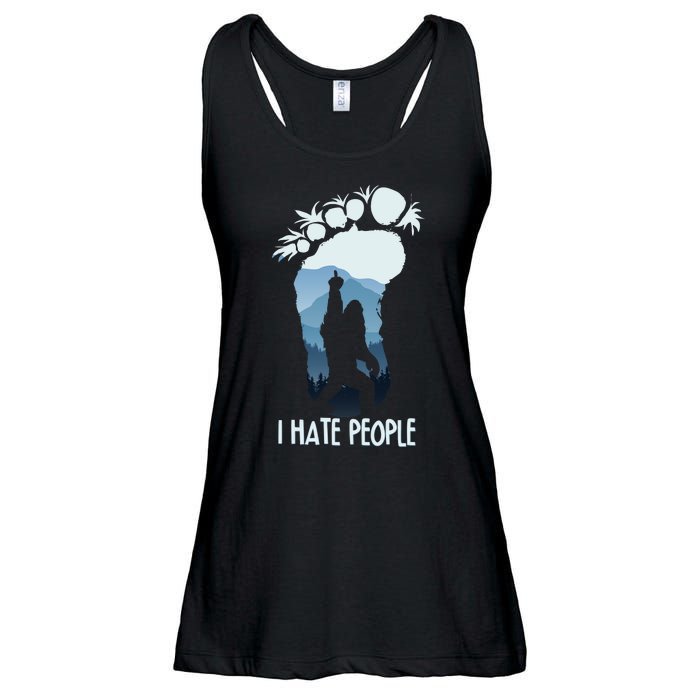 Funny Bigfoot I Hate People Ladies Essential Flowy Tank