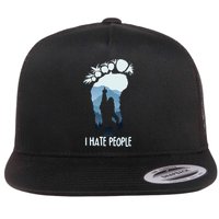 Funny Bigfoot I Hate People Flatbill Hat