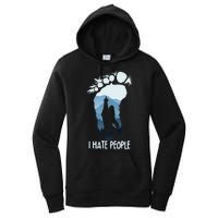 Funny Bigfoot I Hate People Women's Pullover Hoodie