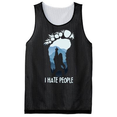 Funny Bigfoot I Hate People Mesh Reversible Basketball Jersey Tank