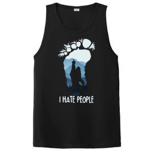 Funny Bigfoot I Hate People PosiCharge Competitor Tank