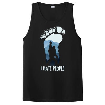 Funny Bigfoot I Hate People PosiCharge Competitor Tank