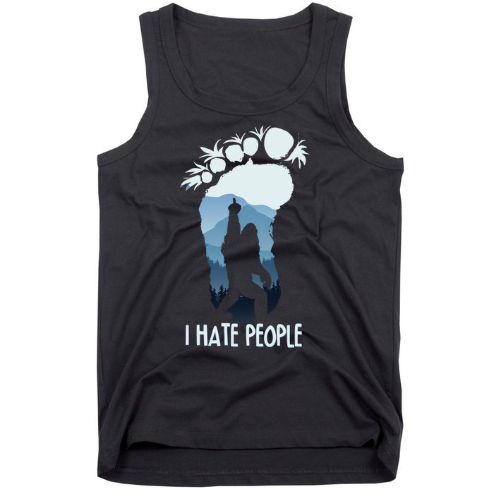 Funny Bigfoot I Hate People Tank Top