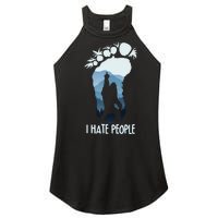 Funny Bigfoot I Hate People Women's Perfect Tri Rocker Tank