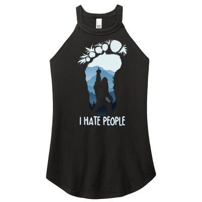 Funny Bigfoot I Hate People Women's Perfect Tri Rocker Tank