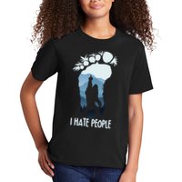 Funny Bigfoot I Hate People Kids T-Shirt