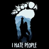 Funny Bigfoot I Hate People Kids T-Shirt