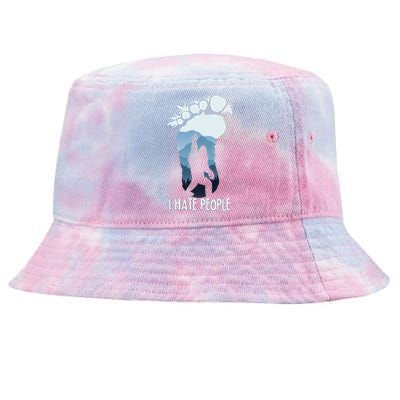 Funny Bigfoot I Hate People Tie-Dyed Bucket Hat