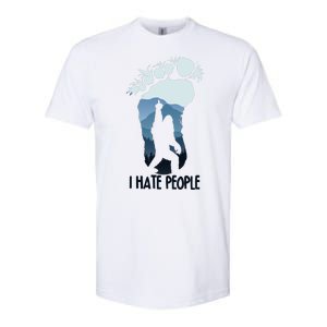 Funny Bigfoot I Hate People Softstyle CVC T-Shirt