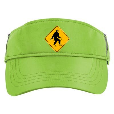 Funny Bigfoot Road Sign Adult Drive Performance Visor