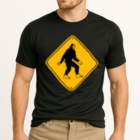 Funny Bigfoot Road Sign Cooling Performance Crew T-Shirt
