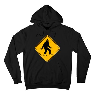 Funny Bigfoot Road Sign Hoodie