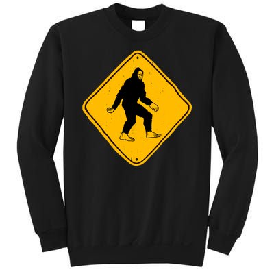 Funny Bigfoot Road Sign Sweatshirt