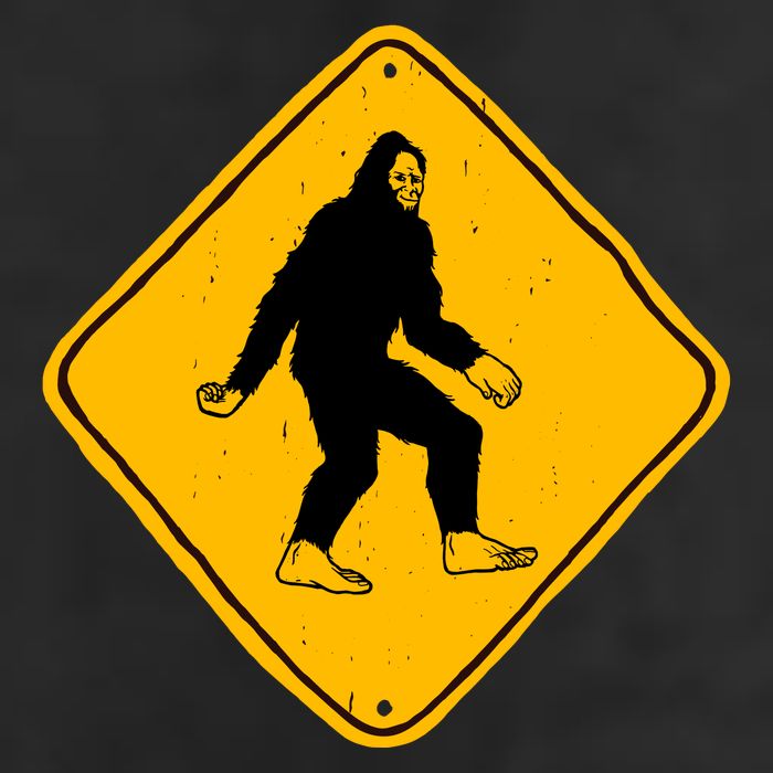 Funny Bigfoot Road Sign Adult Drive Performance Visor