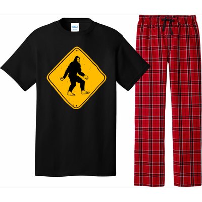 Funny Bigfoot Road Sign Pajama Set