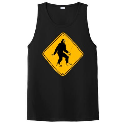 Funny Bigfoot Road Sign PosiCharge Competitor Tank