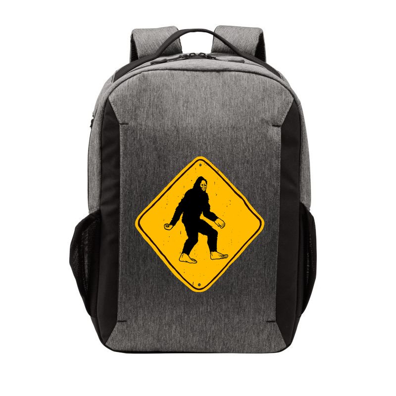 Funny Bigfoot Road Sign Vector Backpack
