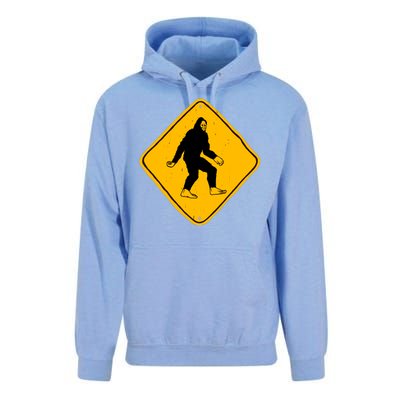 Funny Bigfoot Road Sign Unisex Surf Hoodie