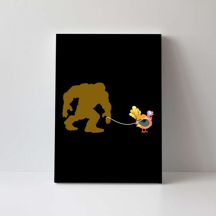 Funny Bigfoot Thanksgiving Turkey Canvas