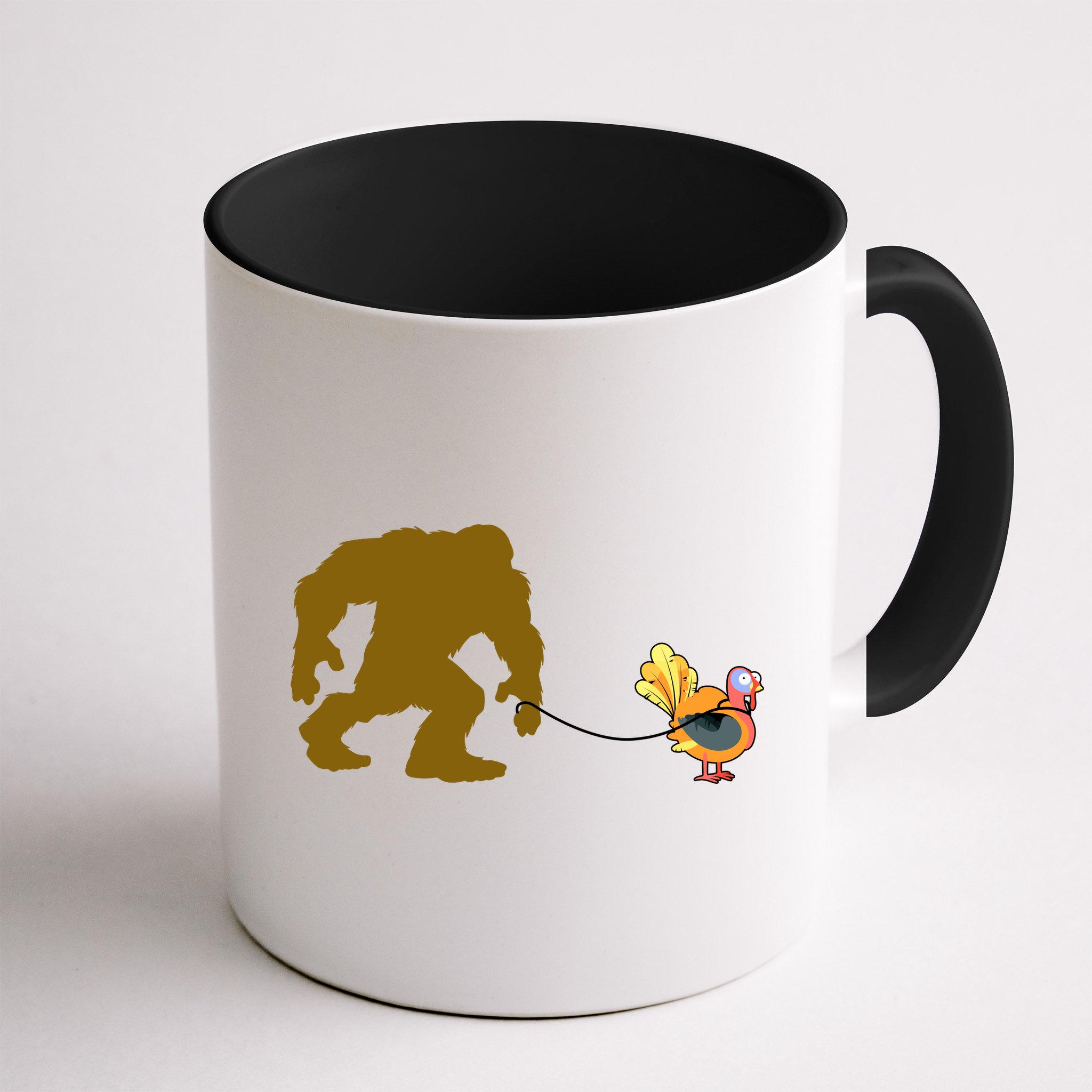 Funny Bigfoot Thanksgiving Turkey Mug