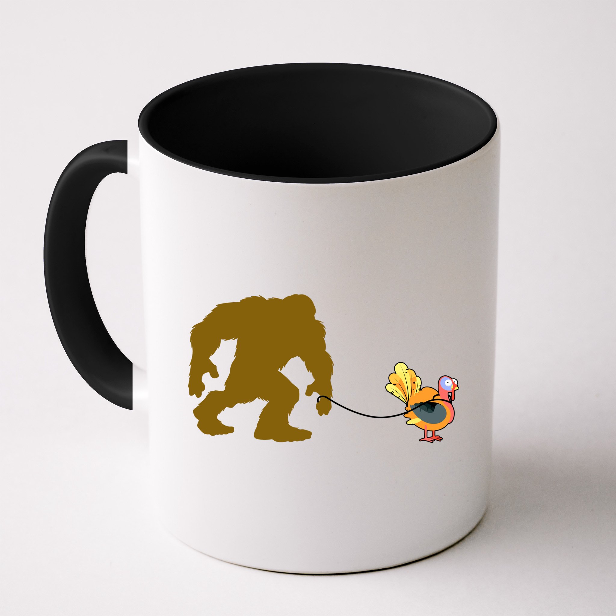 Funny Bigfoot Thanksgiving Turkey Mug
