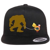 Funny Bigfoot Thanksgiving Turkey Flatbill Hat