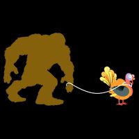 Funny Bigfoot Thanksgiving Turkey Flatbill Hat